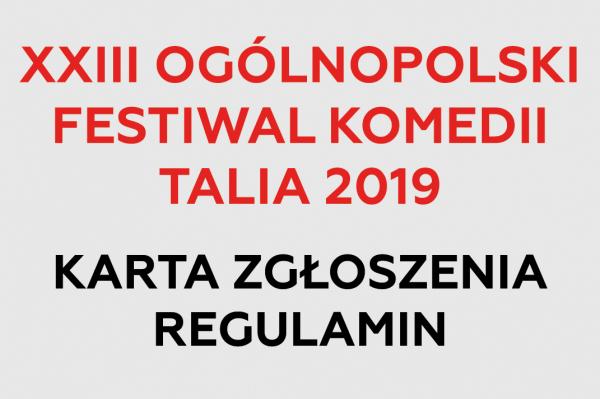 Rusza nabór spektakli na Festiwal Talia 2019