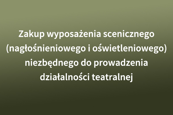 Zakup dla Teatru